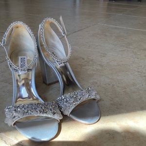 Badgley Mischka ankle strap evening shoe - worn ONLY once.